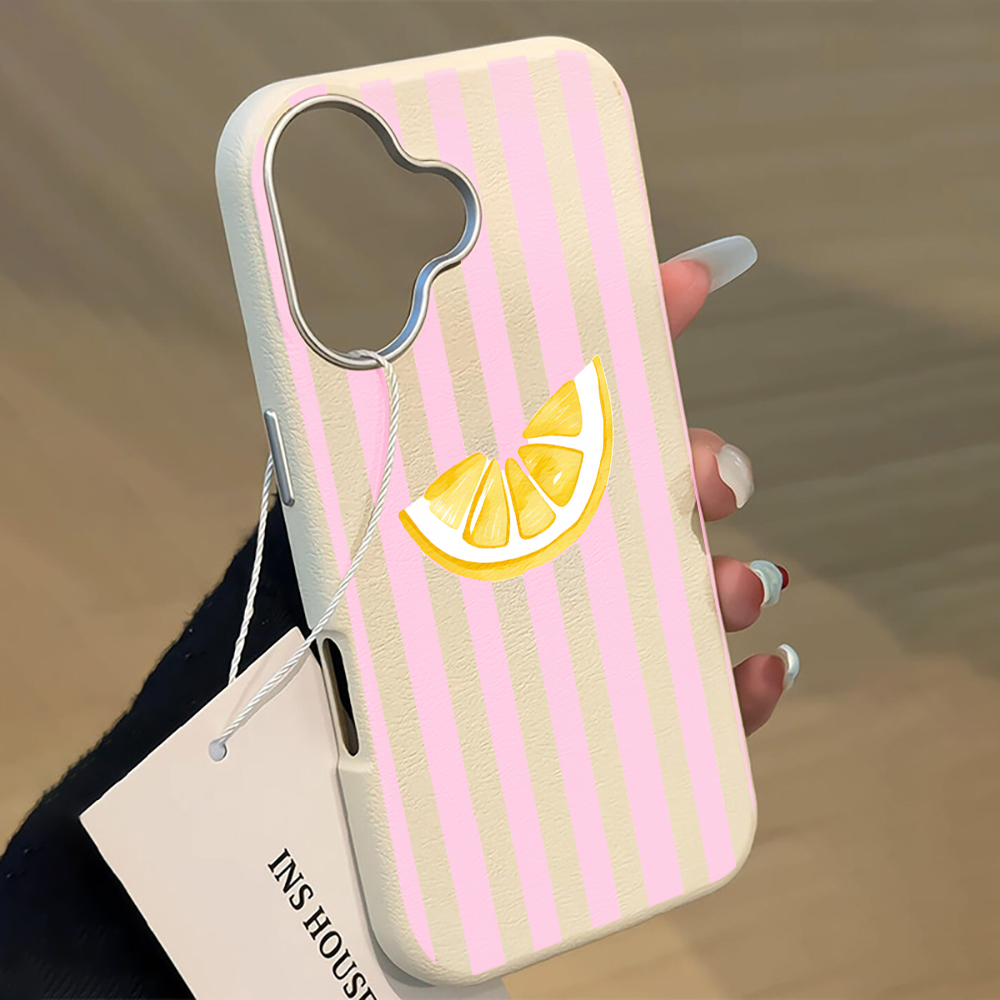 Xiaomi Phone Accessories - Lemon Pink Stripes Phone Case For