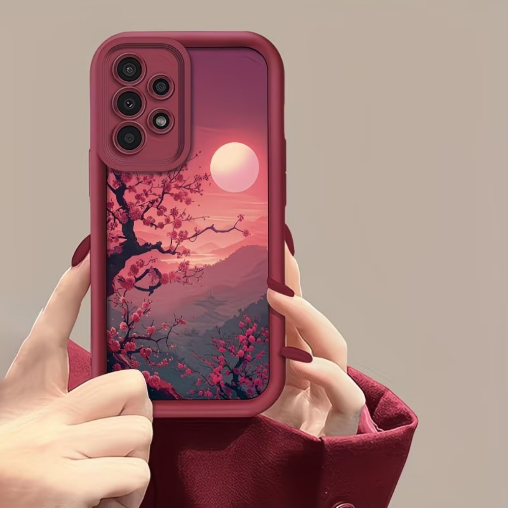 Sunset Mountain Peak Anti-Fall - đánh giá và giá Phone Accessories Red