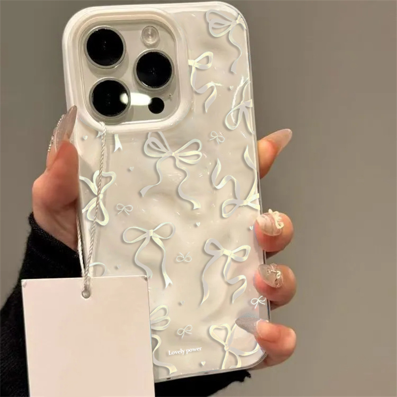 White Red Bow Pattern Phone Ca - đánh giá và giá Phone Accessories Red