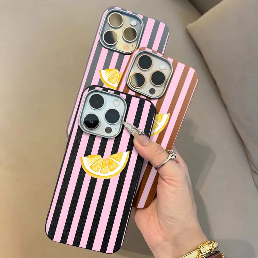 Lemon Pink Stripes Phone Case  - đánh giá và giá Xiaomi Phone Accessories