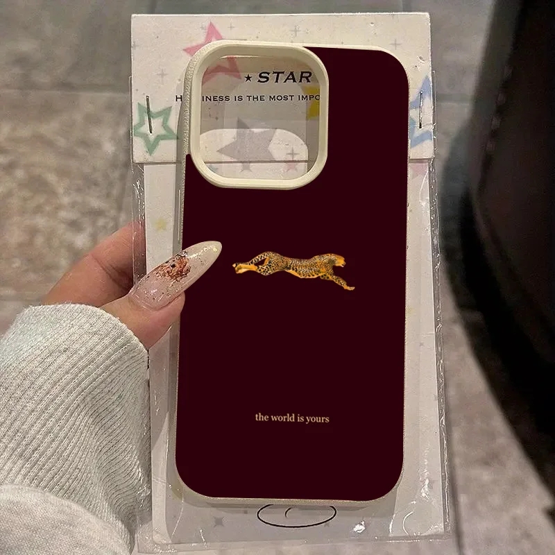 Fashion Leopard Wine Red Soft  - đánh giá và giá Phone Accessories Red