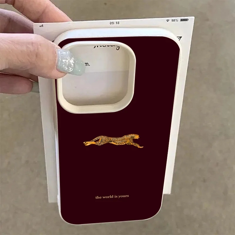 Fashion Leopard Wine Red Soft  - đánh giá và giá Phone Accessories Red