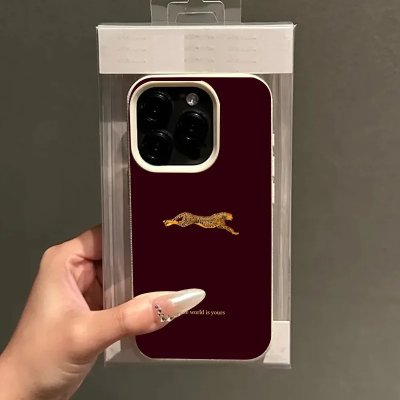 Fashion Leopard Wine Red Soft  - đánh giá và giá Phone Accessories Red