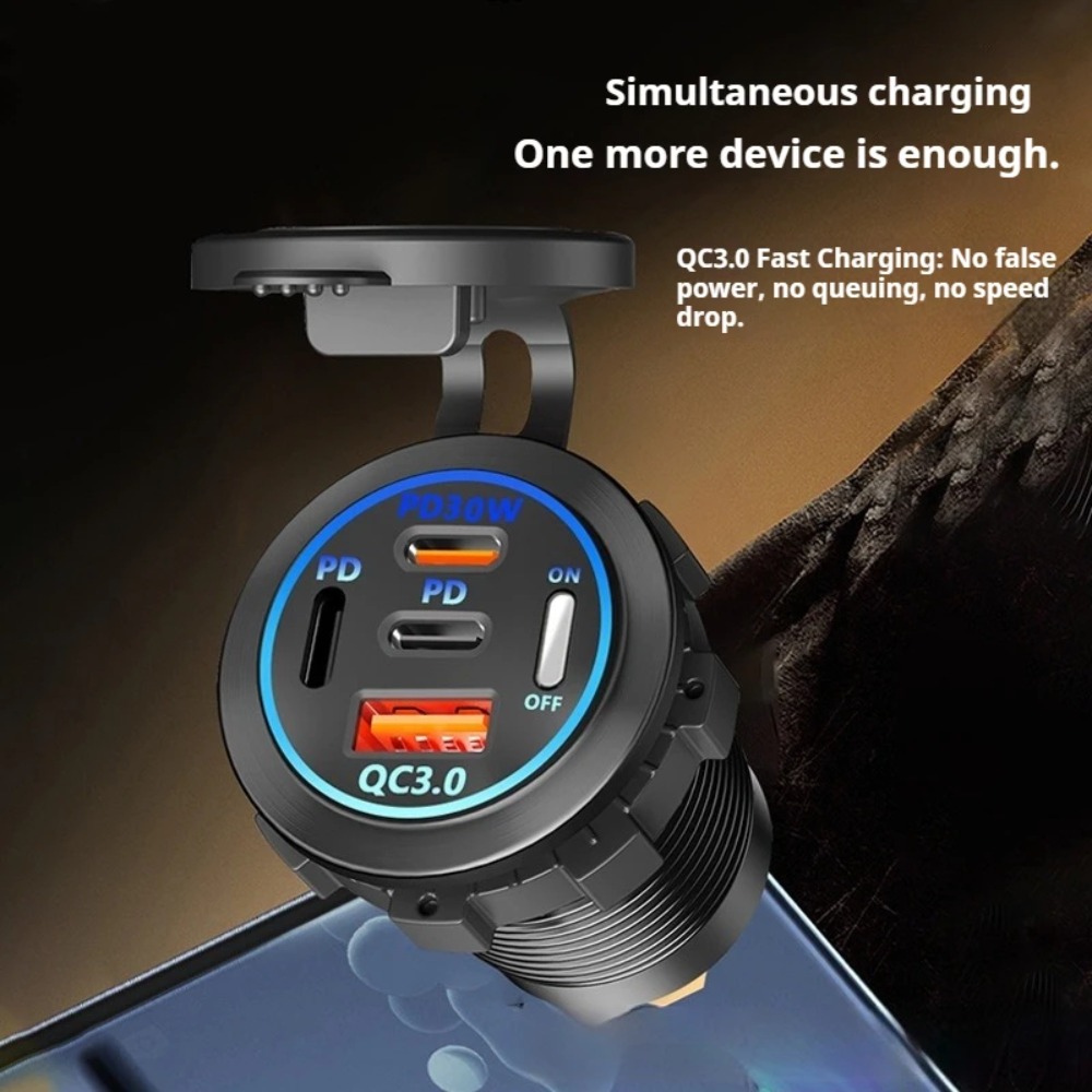 83W PD QC3.0 4-Port Car Charge - đánh giá và giá Usb C Hub