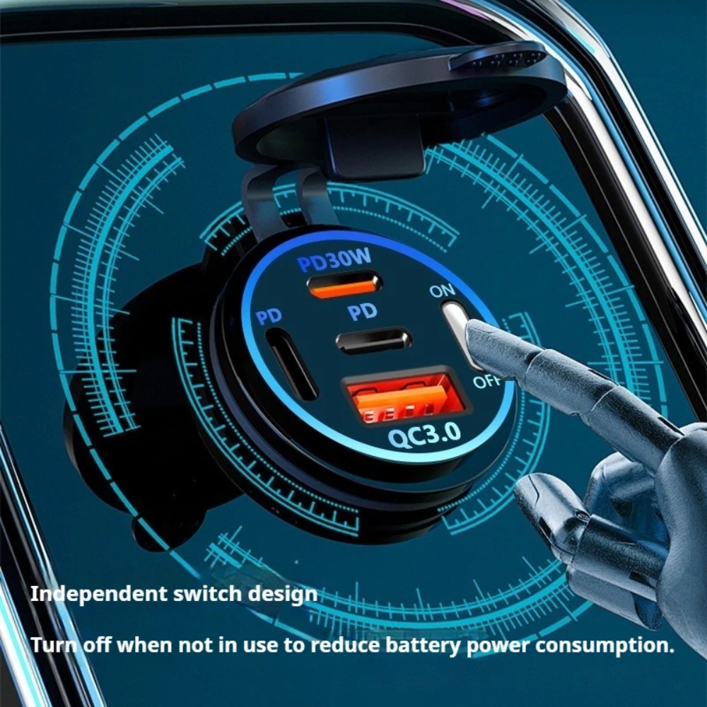 83W PD QC3.0 4-Port Car Charge - đánh giá và giá Usb C Hub