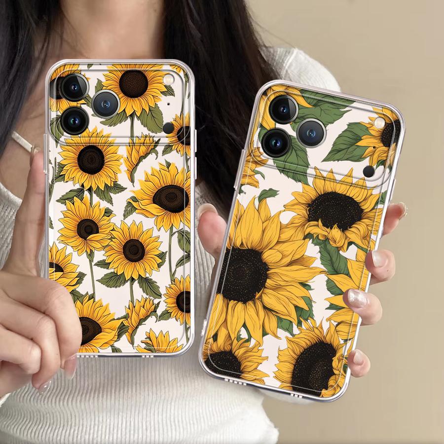 Cute Sunflower Pattern Case fo - đánh giá và giá Phone Case Clear