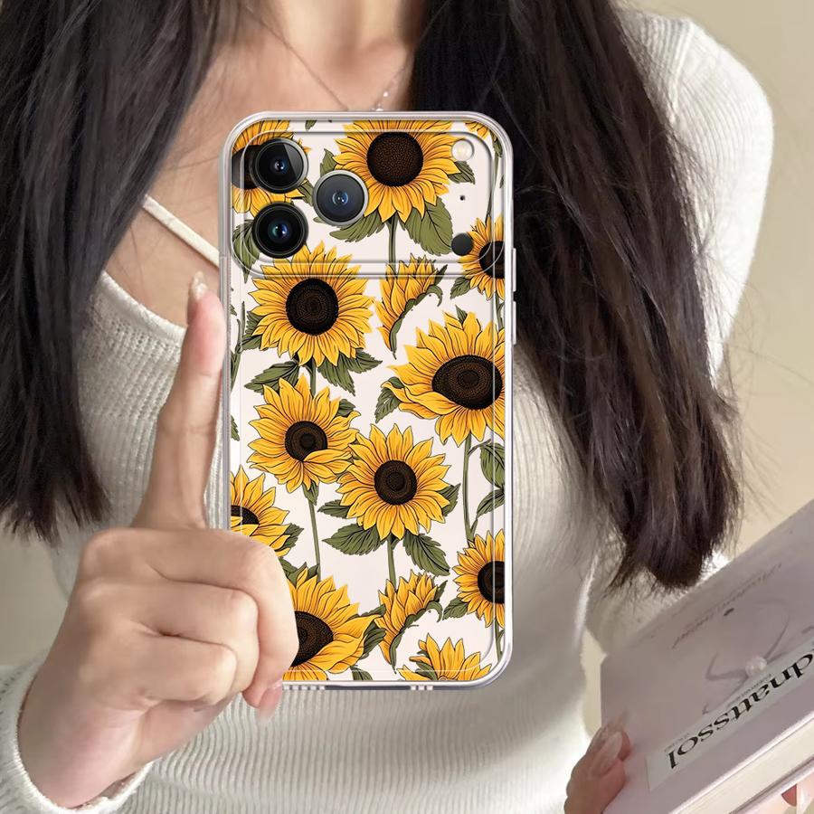 Cute Sunflower Pattern Case fo - đánh giá và giá Phone Case Clear