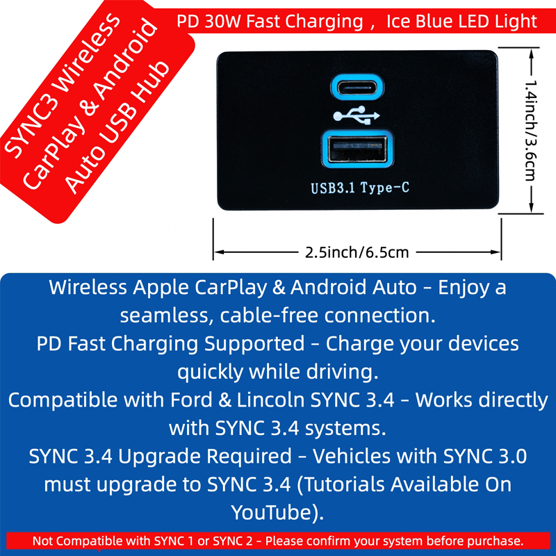Wireless Carplay USB HUB For F - đánh giá và giá Usb C Hub
