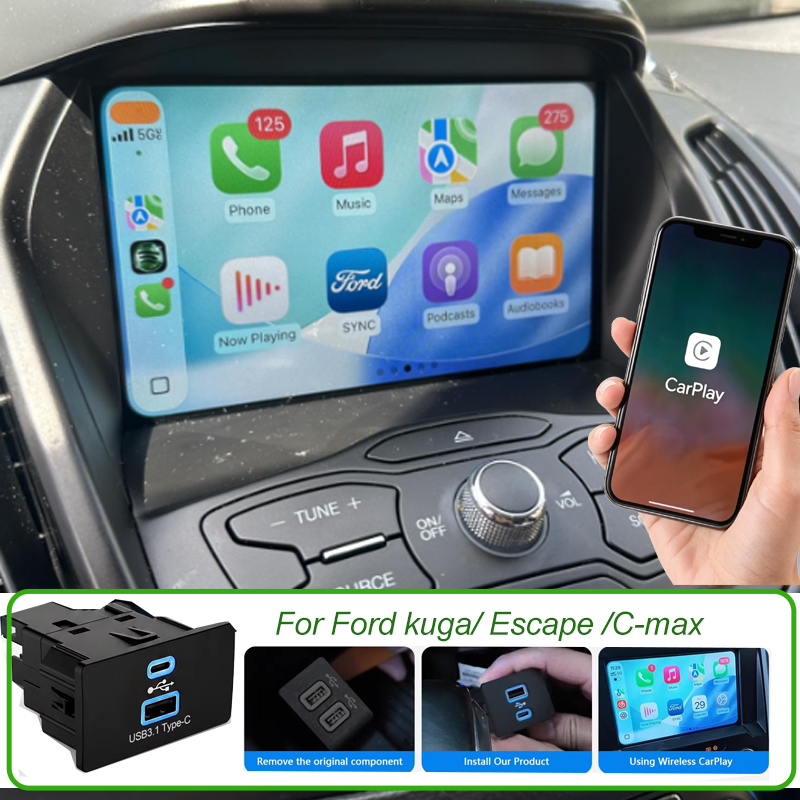 Wireless Carplay USB HUB For F - đánh giá và giá Usb C Hub