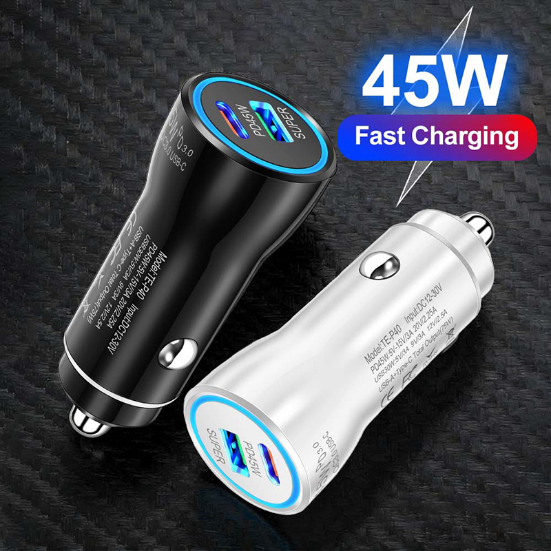 Dual Port 45W USB C Car Charge - đánh giá và giá Usb C Hub