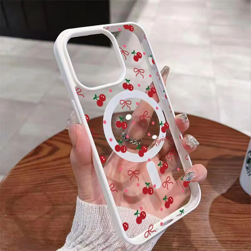 Red Cherry Printed Magnetic Ph - đánh giá và giá Phone Accessories Red