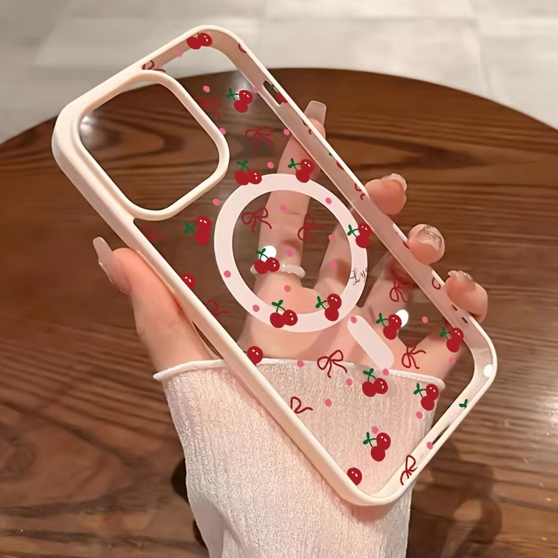 Red Cherry Printed Magnetic Ph - đánh giá và giá Phone Accessories Red
