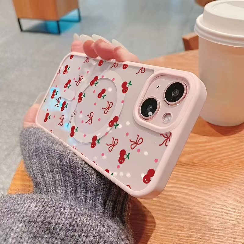 Red Cherry Printed Magnetic Ph - đánh giá và giá Phone Accessories Red