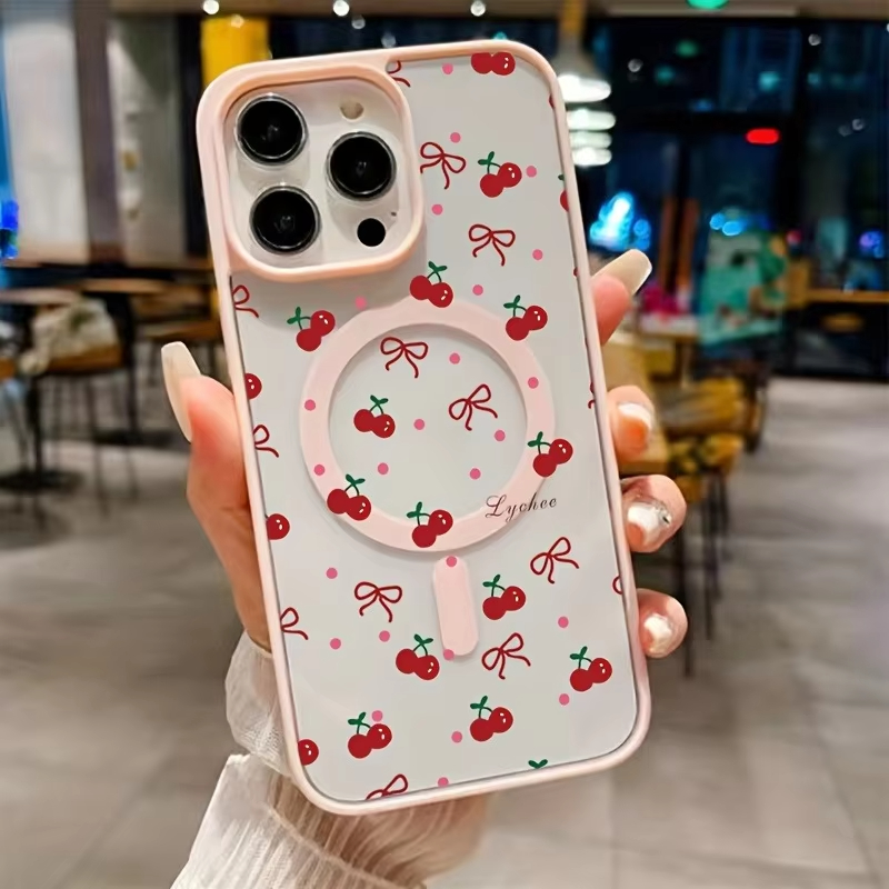 Red Cherry Printed Magnetic Ph - đánh giá và giá Phone Accessories Red