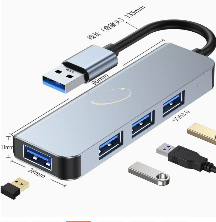 Hot-selling USB-C 4-port hub,  - đánh giá và giá Usb C Hub