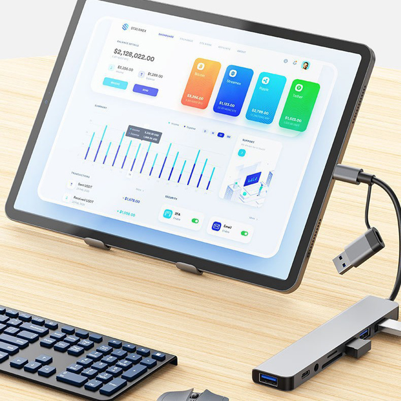 8 in 2 USB Type C HUB Docking  - đánh giá và giá Usb C Hub