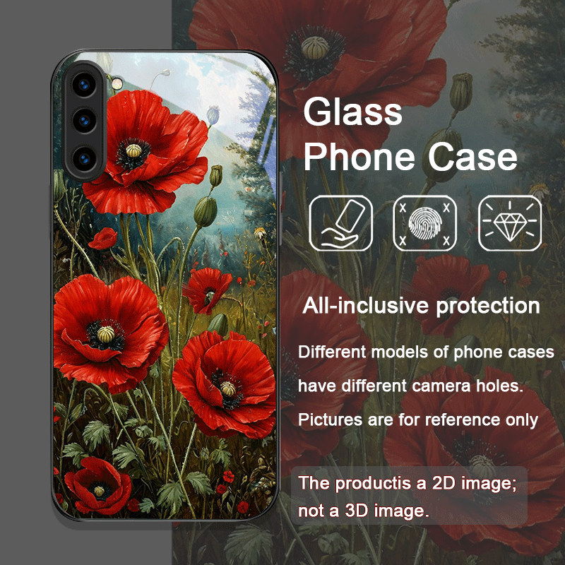 Retro Poppy Flower Bloom Hot R - đánh giá và giá Phone Accessories Red