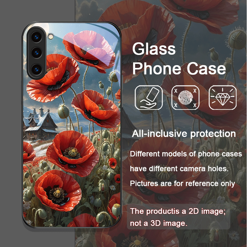 Retro Poppy Flower Bloom Hot R - đánh giá và giá Phone Accessories Red
