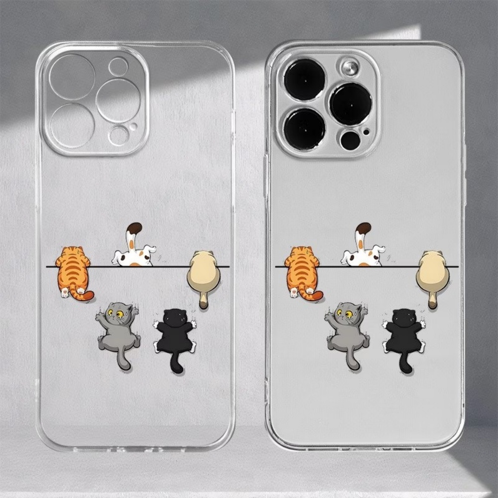 Five Cute Cat Pattern Phone Ca - đánh giá và giá Phone Case Clear