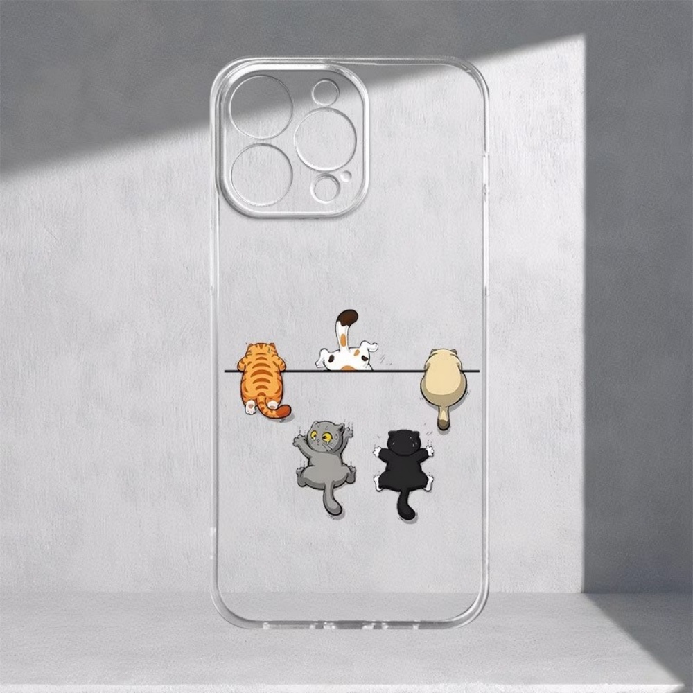 Five Cute Cat Pattern Phone Ca - đánh giá và giá Phone Case Clear