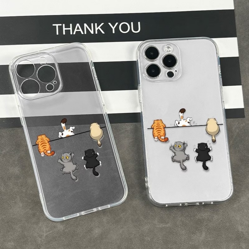 Five Cute Cat Pattern Phone Ca - đánh giá và giá Phone Case Clear