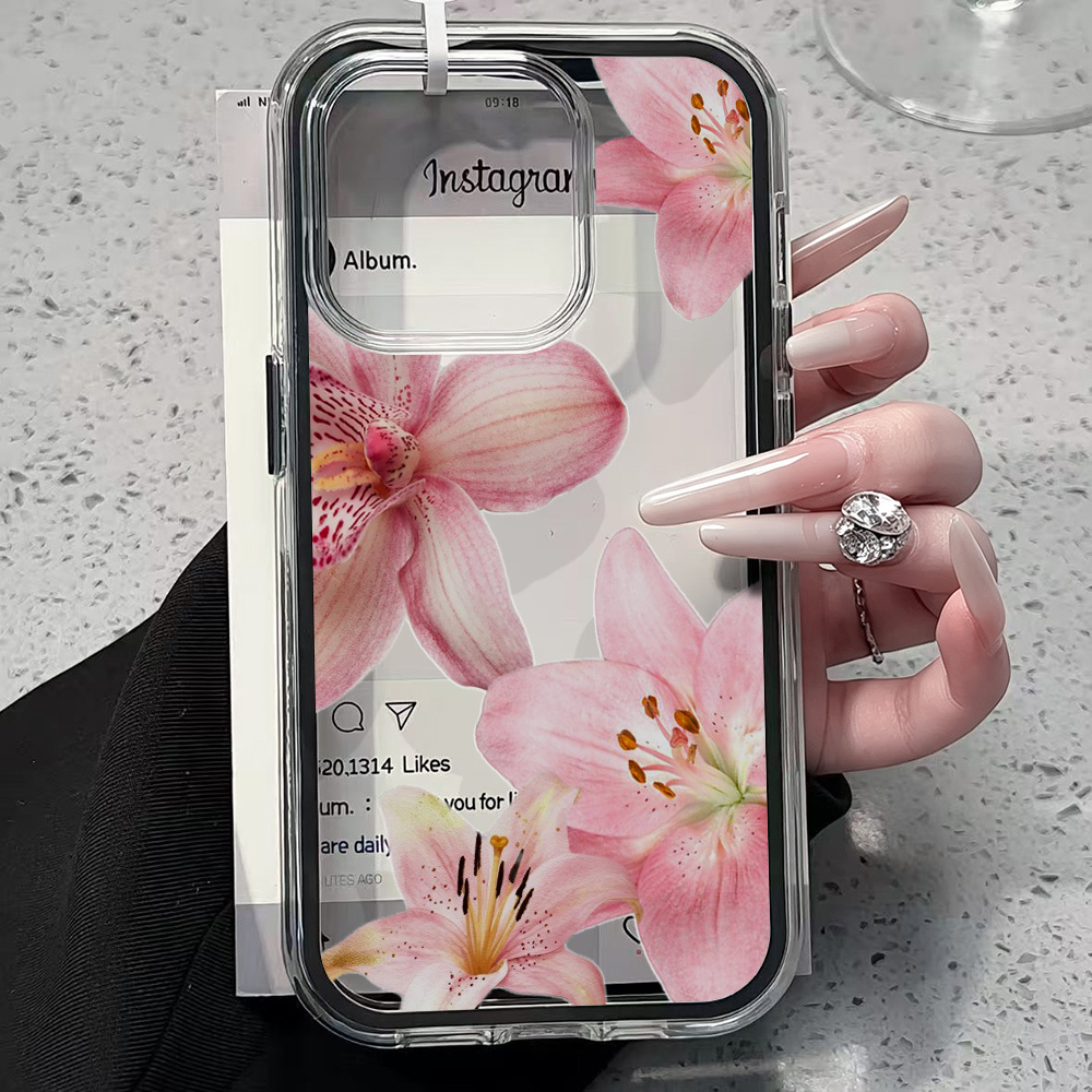 Pink Lily Flower Clear Phone C - đánh giá và giá Phone Case Clear