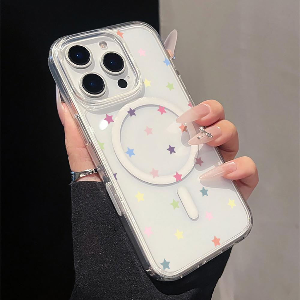 Grey Star Print magnetic Clear - đánh giá và giá Phone Case Clear