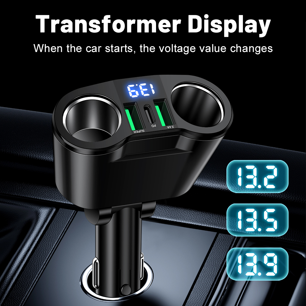 USB Car Charger Adapter Type C - đánh giá và giá Usb C Hub