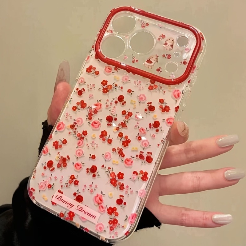 Lovely Cartoon Red Flowers Pat - đánh giá và giá Phone Accessories Red