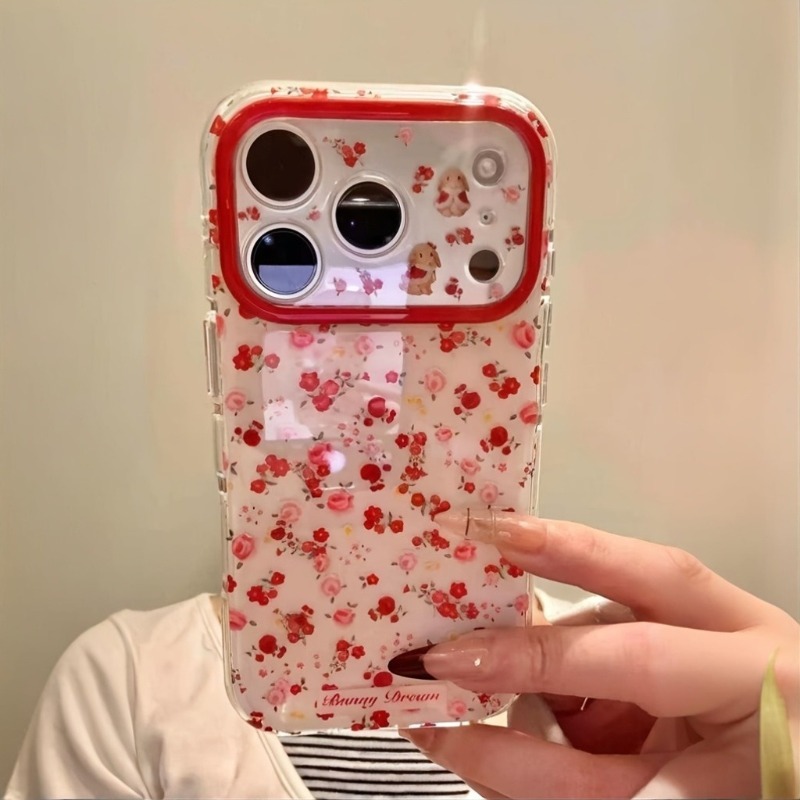 Lovely Cartoon Red Flowers Pat - đánh giá và giá Phone Accessories Red
