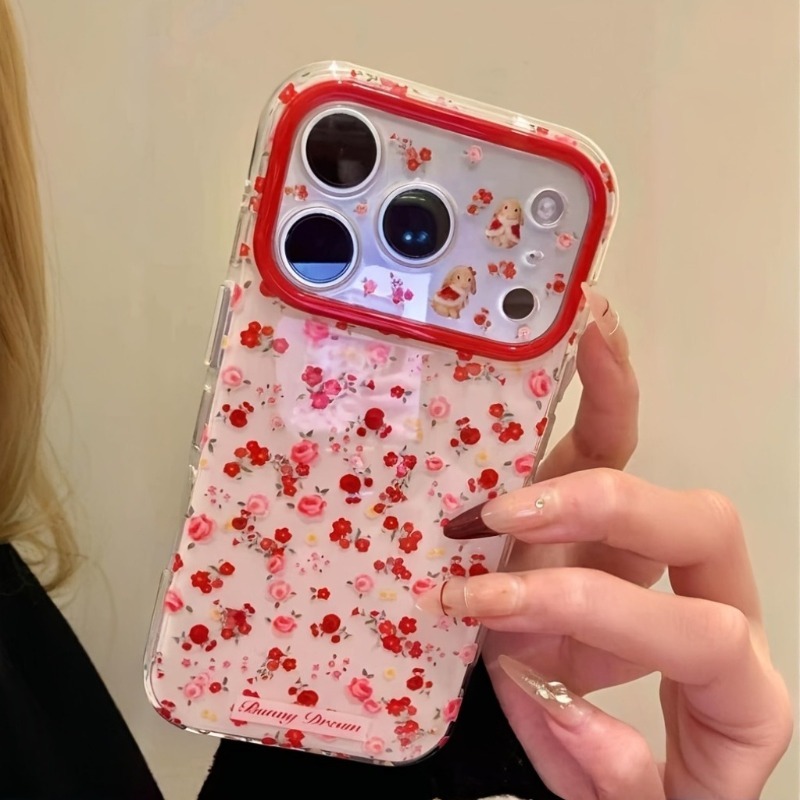 Lovely Cartoon Red Flowers Pat - đánh giá và giá Phone Accessories Red